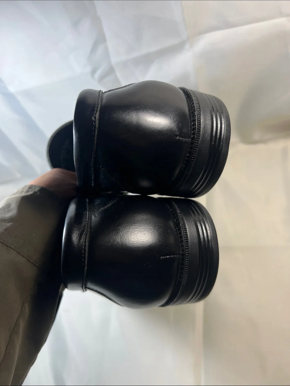 Hush Puppies Black Leather Tassel Loafers for Men